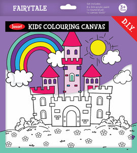 Jasart - Kids Colouring Canvas - Castle