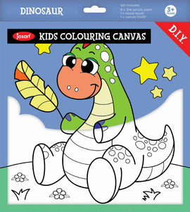 Jasart - Kids Colouring Canvas - Dinosaur