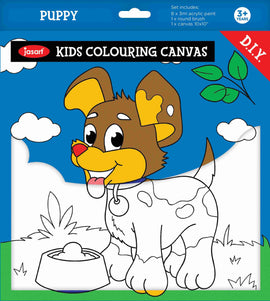 Jasart - Kids Colouring Canvas - Puppy