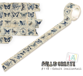 Aall & Create - Layer It Up Washi Tape #118 - Cobalt Swallowtail