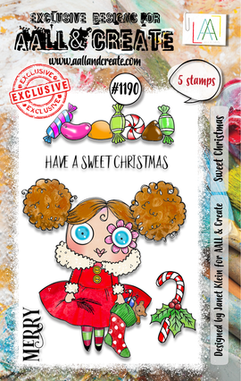 AALL & Create - A7 Photopolymer Clear Stamp Set #1190 - Sweet Chritmas (5pcs)