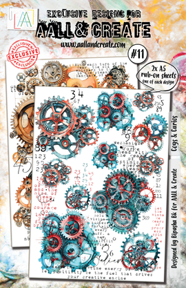 AALL & Create - Rub-ons #11 - Cogs & Curios (2x A5 Sheets)