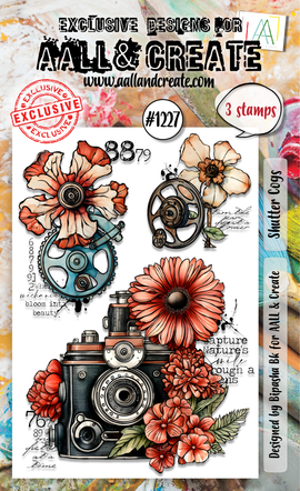 AALL & Create - A6 Photopolymer Clear Stamp Set #1227 - Shutter Cogs (3pcs)