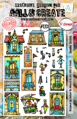 AALL & Create - A5 Photopolymer Clear Stamp Set #1231 - Sundae Socials (27pcs)