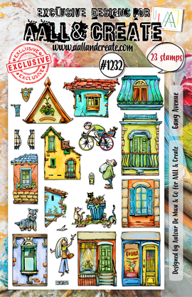 AALL & Create - A5 Photopolymer Clear Stamp Set #1232 - Gang Avenue (23pcs)