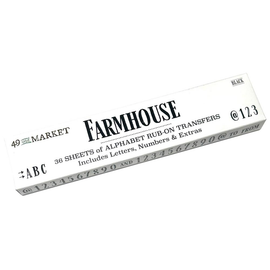 49 and Market - Alphabet Rub-on Transfers - Farmhouse (36 Sheets)