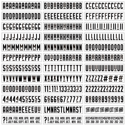 49 and Market - Alphabet Rub-on Transfers - Mister (36 Sheets)