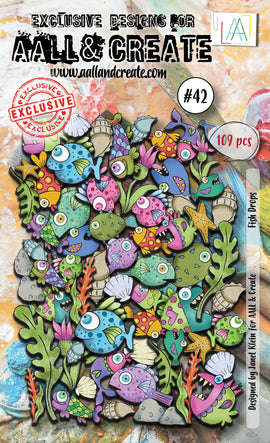 AALL & Create - Ephemera #42 - Fish Drps (109pcs)