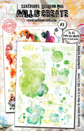 AALL & Create - Rub-ons #8 - Enchanting Larking (2x A5 Sheets)