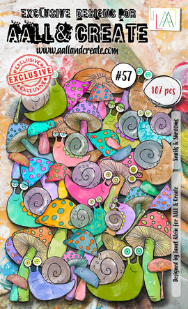 AALL & Create - Ephemera #57 - Snails & Shrooms (107pcs)