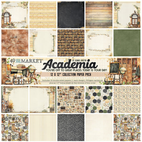 49 and Market - Academia - 12x12 Collection Pack (10 sheets)