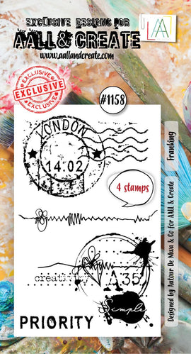 AALL & Create - A8 Photopolymer Clear Stamp Set #1158 - Franking