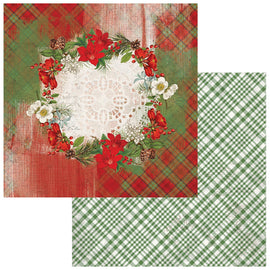 49 and Market - Evergreen Season - 12x12 Paper "Ceremonious Poinsettias"