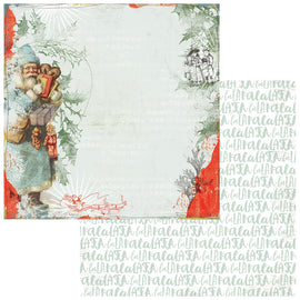 49 and Market - Evergreen Season - 12x12 Paper "Classic Father Christmas"