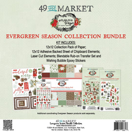 49 and Market - Evergreen Season - Collection Bundle with Custom Chipboard