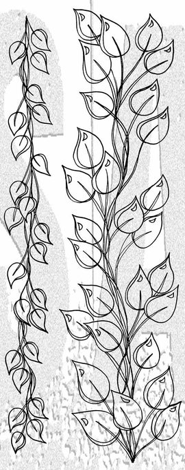 Stampers Anonymous - Dylusions by Dyan Reaveley - Cling Stamp "The Longer The Leaf"