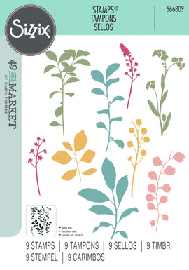 Sizzix - 49 and Market - A5 Clear Stamps - Stems 01 (666809)