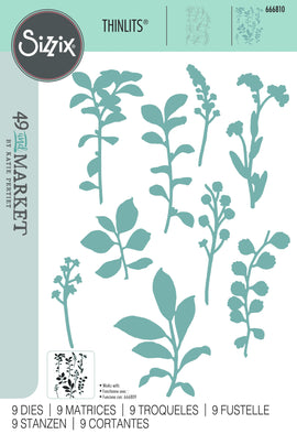 Sizzix - 49 and Market - Framelits Die Set - Stems 02