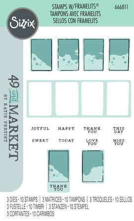 **Pre-Order** Sizzix - 49 and Market Framelits Stamp and Die Set - Painted Pallettes (666811)