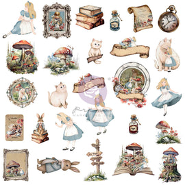 Prima Marketing - Return to Wonderland - Ephemera "Wonderland Keepsakes" (54 Pieces)