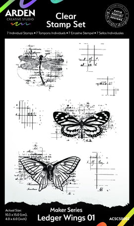 **Pre-Order** Arden Creative Studio - Hidden Creek - Clear Stamp Set - Ledger Wings (ETA End Feb 25)