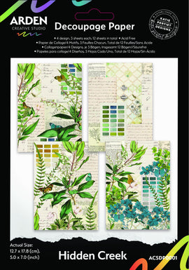 **Pre-Order** Arden Creative Studio - Hidden Creek - Decoupage Paper (ETA End Feb 25)