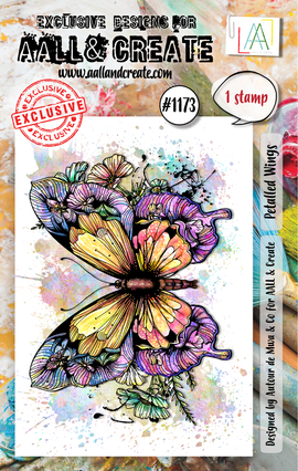 AALL & Create - A7 Photopolymer Clear Stamp Set #1173 - Petalled Wings (1pc)