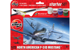 Airfix - Small Starter Set - North American P-51D Mustang 1:72 (Skill Level 1)