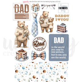 Uniquely Creative - Father's Day Best Dad Ever - A4 Cut-A-Part Sheet