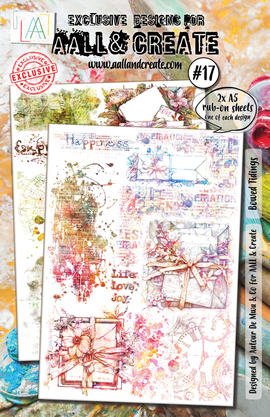 AALL & Create - Rub-ons #17 - Bowed Tidings (2x A5 Sheets)