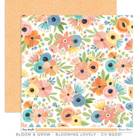 Cocoa Vanilla - Bloom & Grow - 12x12 Pattern Paper "Blooming Lovely"