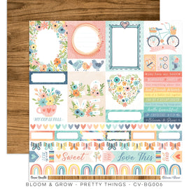 Cocoa Vanilla - Bloom & Grow - 12x12 Pattern Paper "Pretty Things"