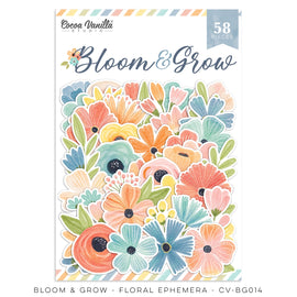 Cocoa Vanilla - Bloom & Grow - Die Cut Floral Ephemera