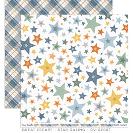 Cocoa Vanilla - Great Escape - 12x12 Pattern Paper "Star Gazing"