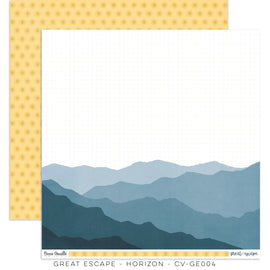 Cocoa Vanilla - Great Escape - 12x12 Pattern Paper "Horizon"