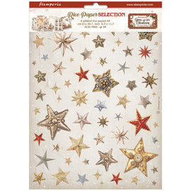 Stamperia - Gear Up For Christmas - A4 Assorted Rice Papers (6 Sheets