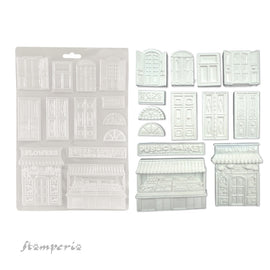 Stamperia - Art of Travelling - Soft Mould A4 Size - Doors and Window