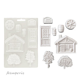 Stamperia - Alterego - Soft Mould A5 Size - Cottage