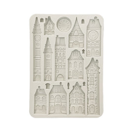 Stamperia - Gear Up For Christmas - Silicon Mould A5 - Cozy Houses