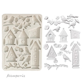 Stamperia - Create Happiness Dewdrops - Silicon Mould A5 - Nests and Birds