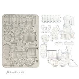 **Pre-Order** Stamperia - Art of Travelling - Silicon Mould A5 - Train (ETA Mid Dec 24)”