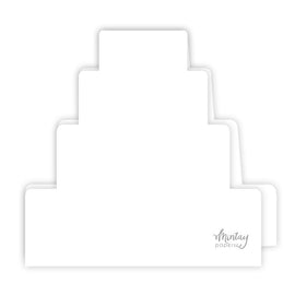 Mintay Basics - Birthday Cake Card Base - White (5pcs)