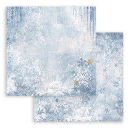 Stamperia - Create Happiness Dewdrops - 12x12 Paper "Blue Snowflakes"