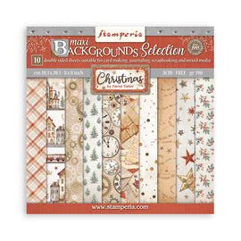 Stamperia - Gear Up For Christmas - 8x8 Paper Pack "Backgrounds"