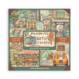 **Pre-Order** Stamperia - Art of Travelling - 12x12 Maxi Pad (22 S/S Sheets) (ETA Mid Dec 24)