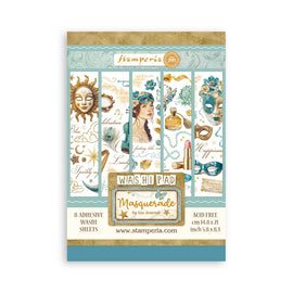 Stamperia - Masquerade - Washi Pad (8 Sheets)