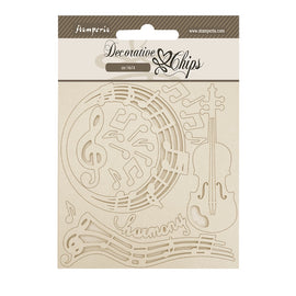 Stamperia - Music - Decorative Chips (14x14cm)