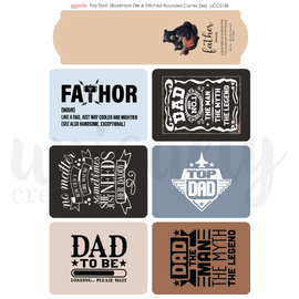 Uniquely Creative - Father's Day Top Dad - A4 Cut-A-Part Sheet