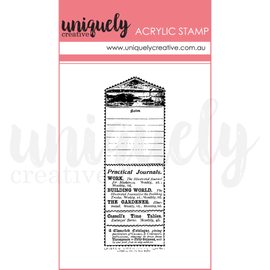 Uniquely Creative - Willow & Grace - Mini Acrylic Stamp - Vintage Advert