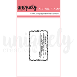 Uniquely Creative - Willow & Grace - Mini Acrylic Stamp - Vintage Pharmacy